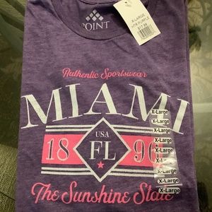 MIAMI Purple & Pink Short Sleeve T Shirt made in the USA 🇺🇸